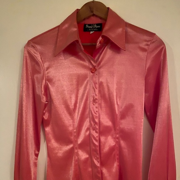 Satin retro blouse - Picture 1 of 2